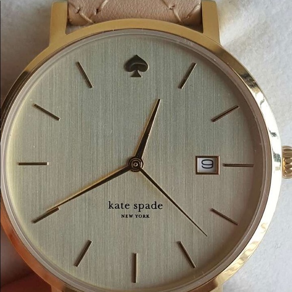 KATE SPADE Gold/Pink Quilted Leather Strap-NWT - Picture 1 of 3